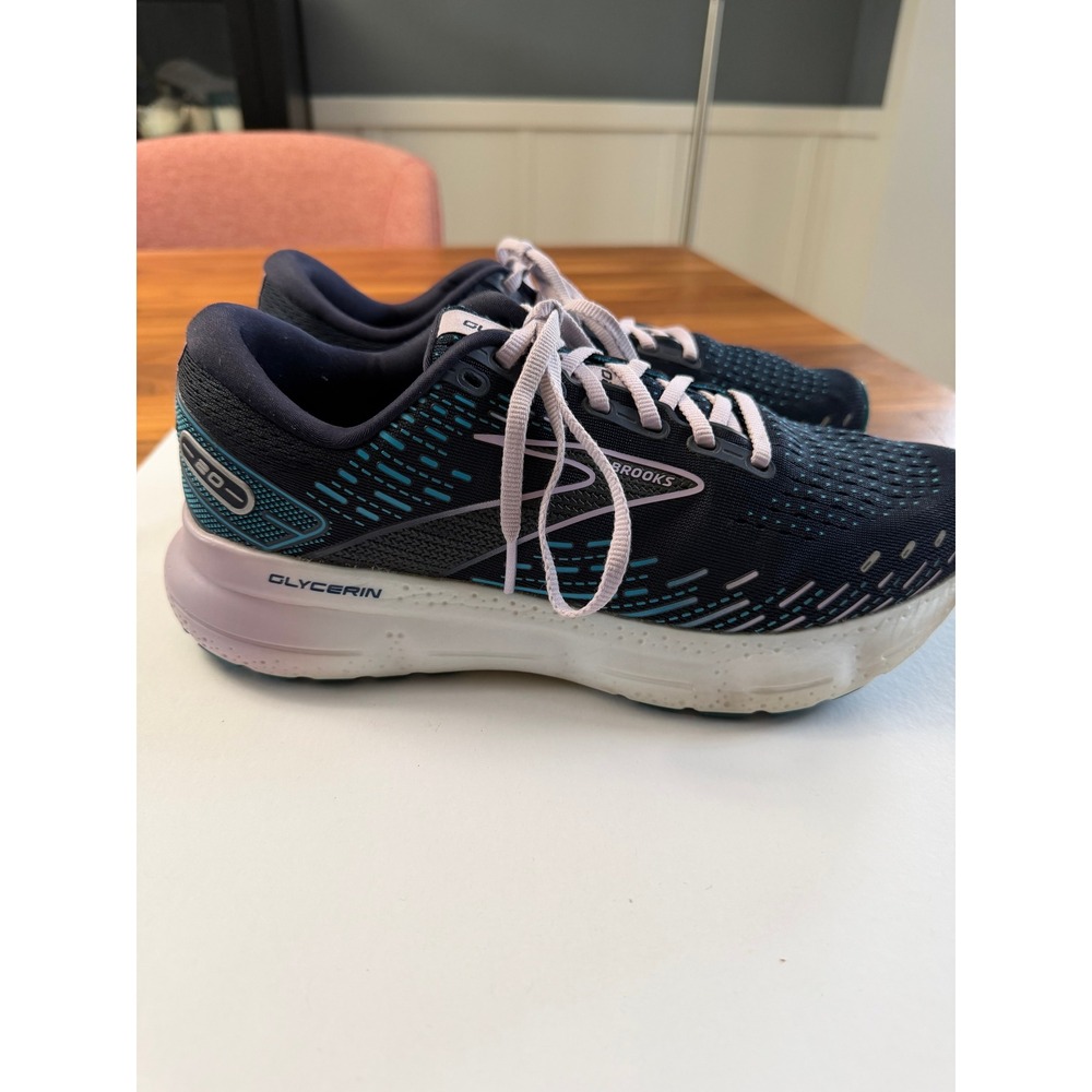Brooks Glycerin 20 Womens Running Shoes Peacoat Ocean Wide Size 10 - Picture 10 of 15